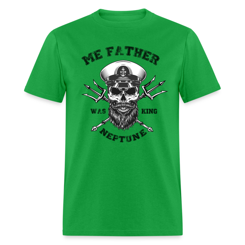 Men's Me Father was King Neptune T-Shirt - bright green