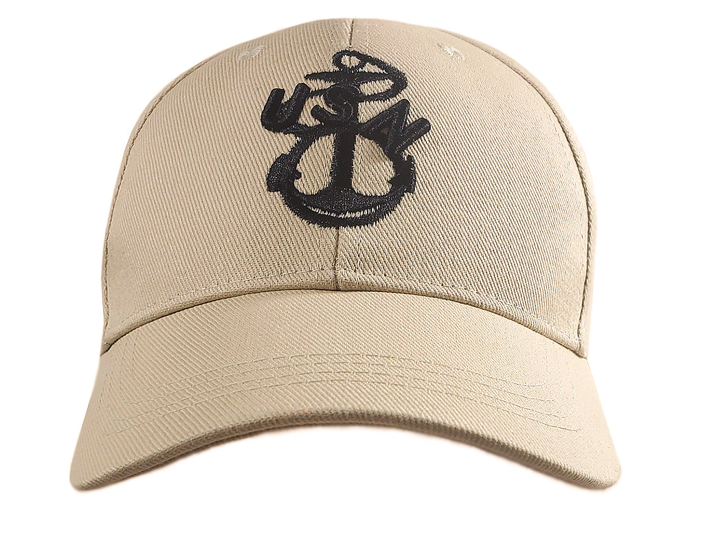 Light Khaki Hat with Heritage Anchor