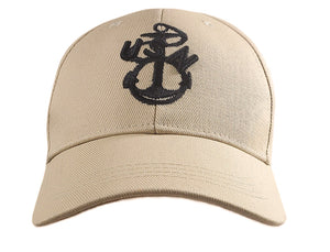 Light Khaki Hat with Heritage Anchor