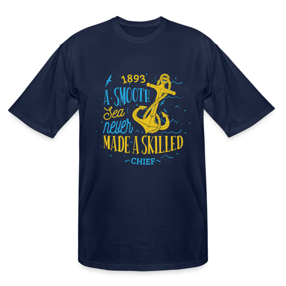 Smooth Sea Skilled Chief Men's Tall T-Shirt - navy