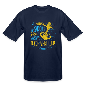 Smooth Sea Skilled Chief Men's Tall T-Shirt - navy