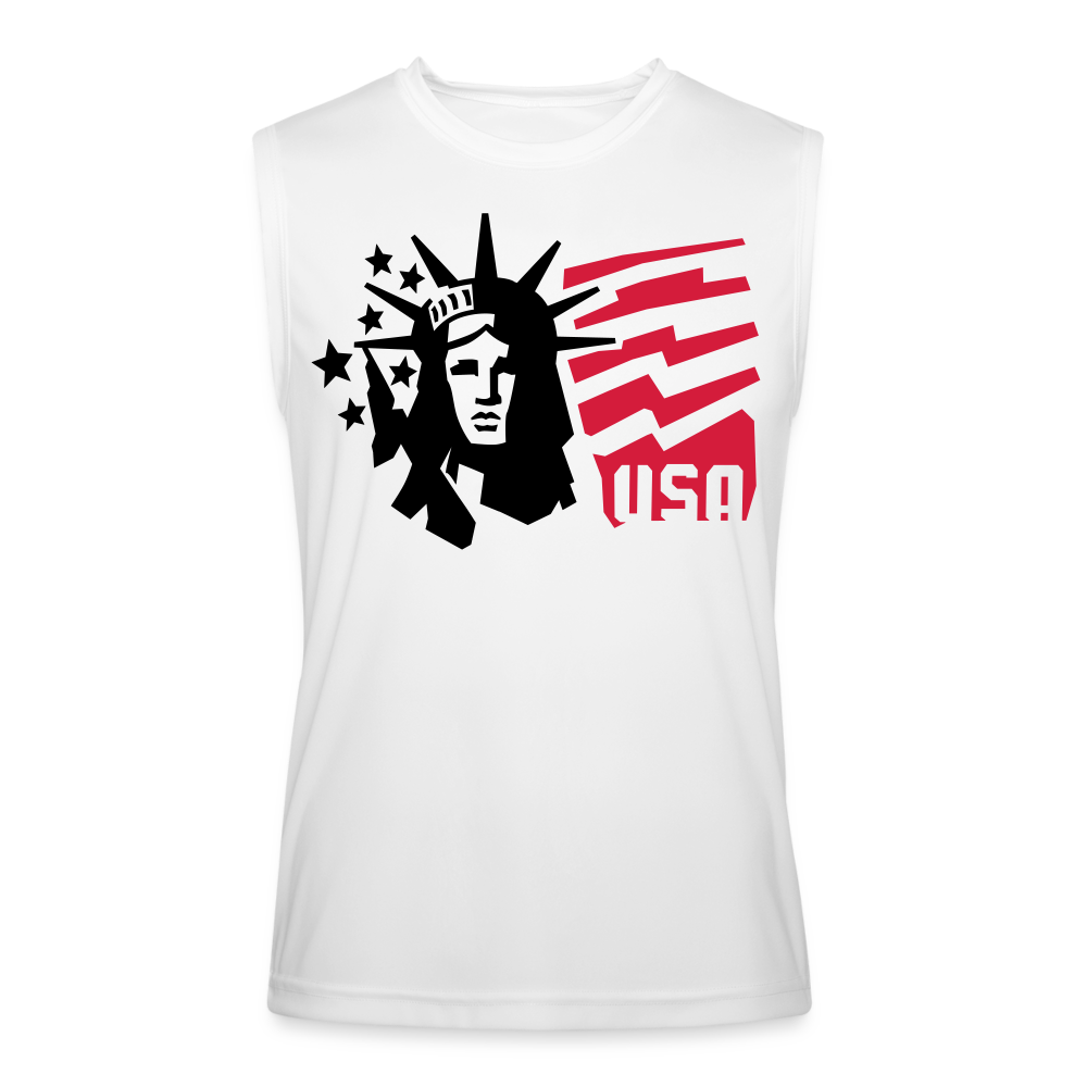 Statue of Liberty Men’s Performance Sleeveless Shirt - white