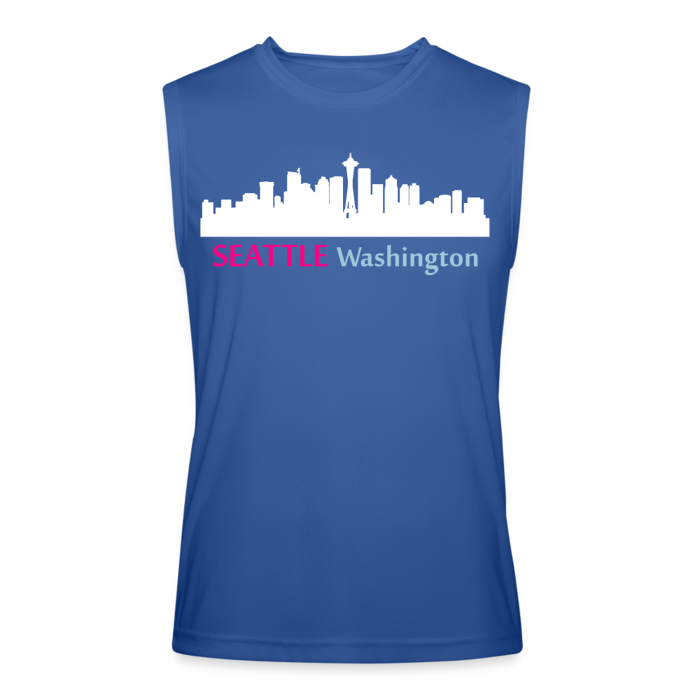 Seattle Men’s Performance Sleeveless Shirt - royal blue