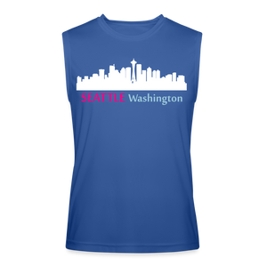 Seattle Men’s Performance Sleeveless Shirt - royal blue