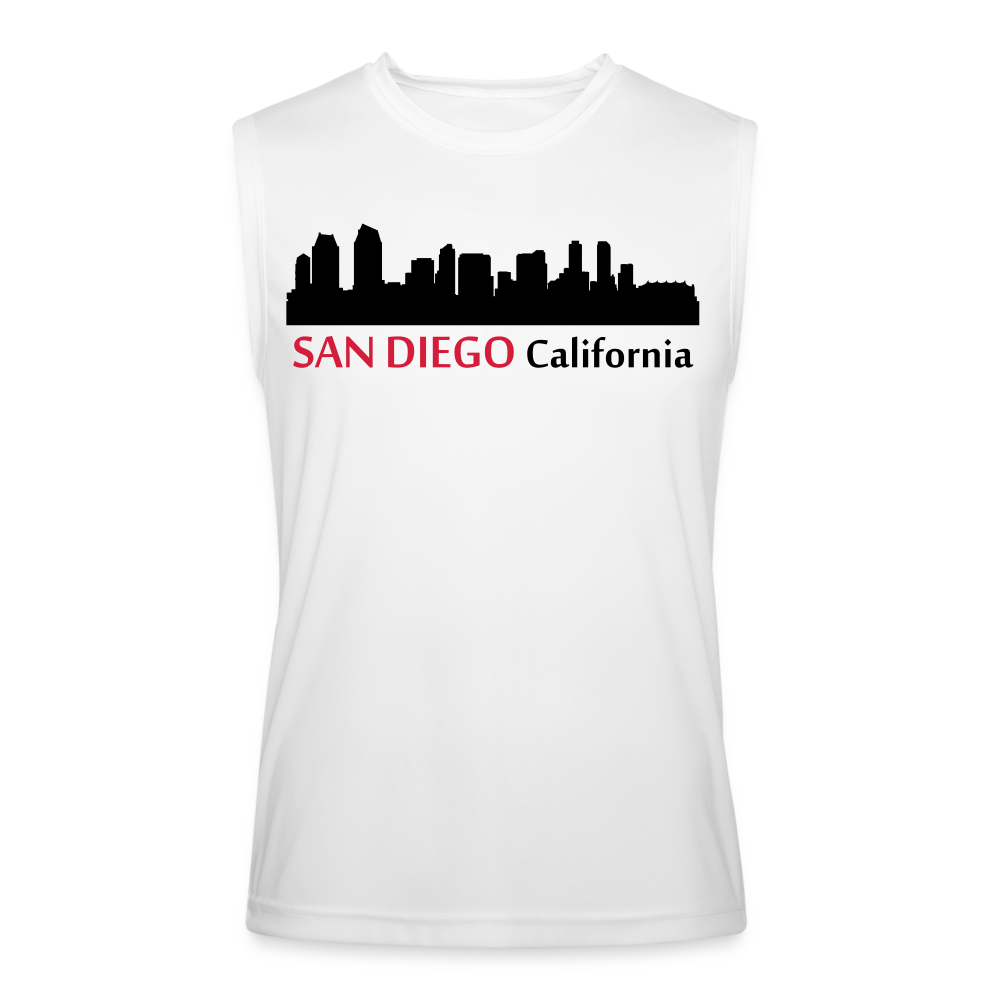 San Diego Men’s Performance Sleeveless Shirt - white