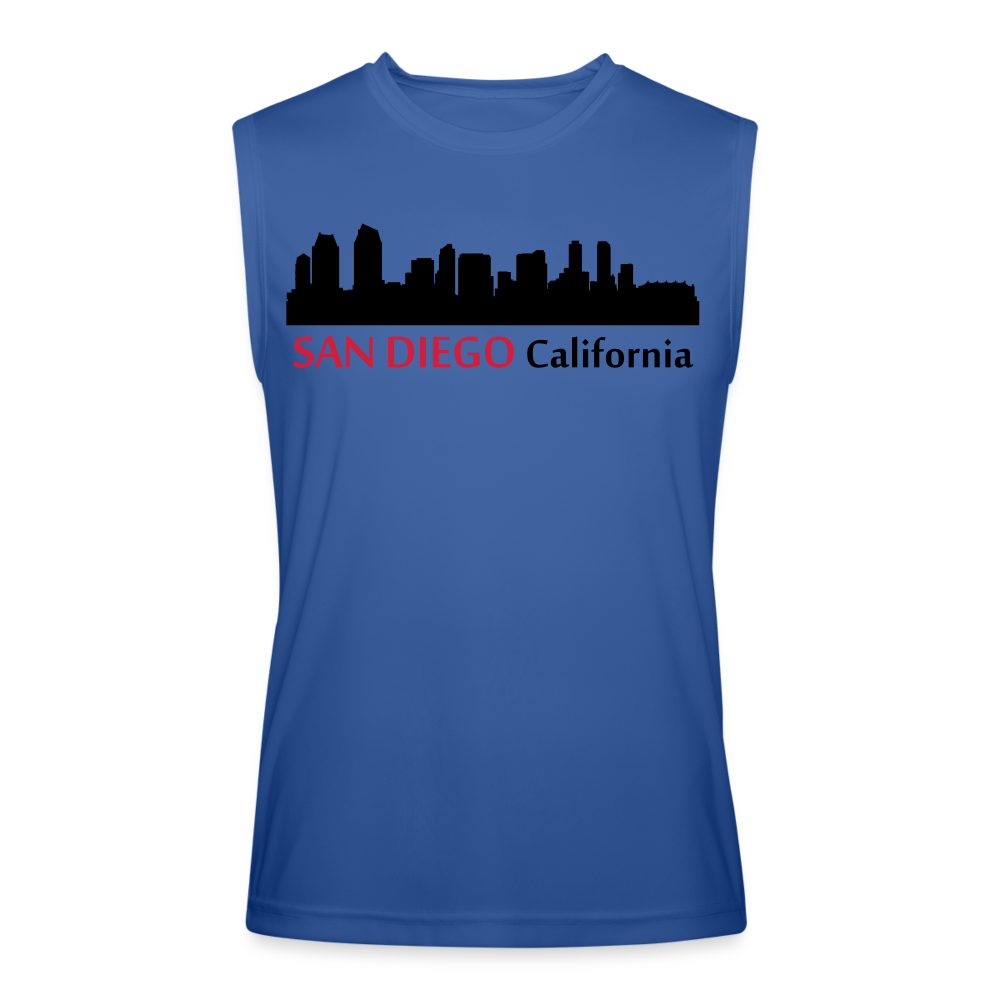 San Diego Men’s Performance Sleeveless Shirt - royal blue